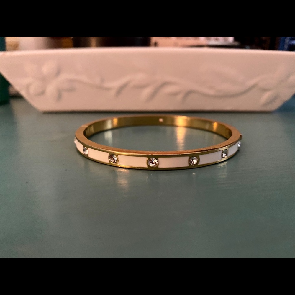 Kate Spade enamel and crystal hinge bracelet
